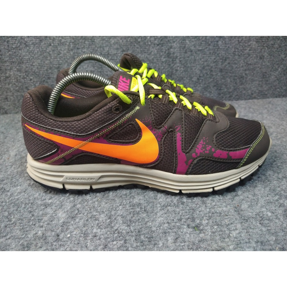 Nike Lunarglide 3 Trail Womens Running Shoes Brown Volt Solar Red 454314-206‎